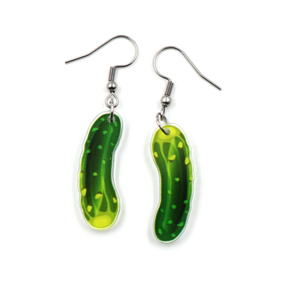 Wholesale New transparent acrylic vegetable cucumber earrings cute personality trend acrylic ear hook ins creative jewelry
