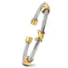 Wholesale Hip-hop Retro Color Block Titanium Steel Polishing Bangle