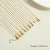 PVD Coated Letter 304 Stainless Steel Simple Style Waterproof Non Tarnish 304 Stainless Steel Pendant Necklace