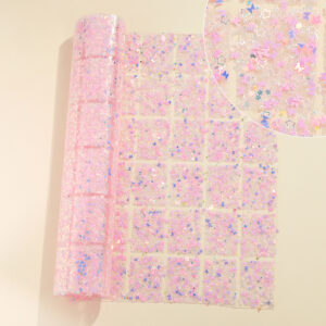 5 pink purple butterfly star glitter style / Geometric special-shaped resin hot-melt adhesive tape [whole piece 24*40cm, small square 3*4cm]