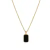 PVD Coated 18K Gold Plated Geometric 304 Stainless Steel Simple Style Waterproof Non Tarnish 304 Stainless Steel Necklace