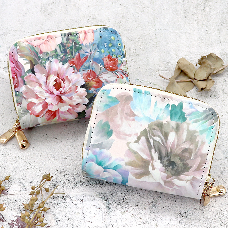 Wholesale Double Zipper Card Holder Coin Purse Wallets