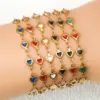Ion Plating (IP) 18K Gold Plated Heart Shape 304 Stainless Steel Simple Style Waterproof Non Tarnish 304 Stainless Steel Bracelets