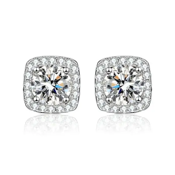 Wholesale 1 Pair Simple Style Heart Shape Inlay Copper Zircon Ear Studs