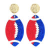 Wholesale Amazon source football football contrast fashion ladies shiny acrylic earrings should be refueling accessories