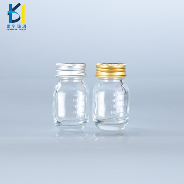Wholesale Factory spot supply Crystal White Material 30mL graduated glass bottle medicine paste special bottle