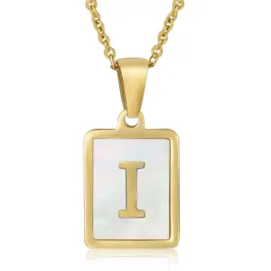 I Letter Gold Necklace