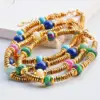 304 Stainless Steel Natural Stone Round Electroplated Classic Style Waterproof Non Tarnish Beaded Bracelets
