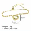 Wholesale Simple Style Heart Shape Copper Plating Gold Plated Bracelets