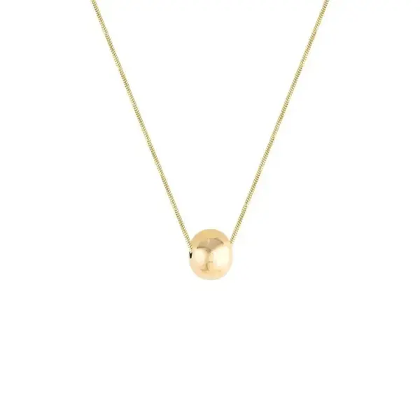 Wholesale 1 Piece Simple Style Ball Titanium Steel Pendant Necklace