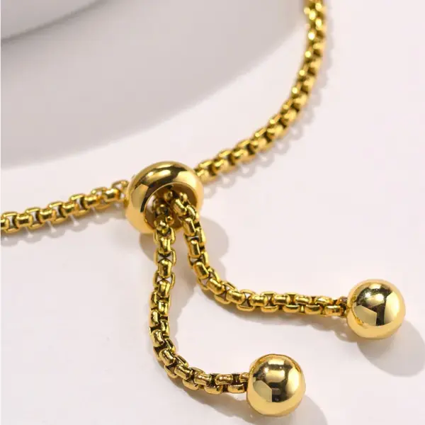 Wholesale Preppy Style Simple Style Classic Style Letter 201 Stainless Steel 18K Gold Plated Shell Bracelets In Bulk