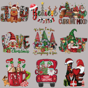 Wholesale Christmas hot stamping stickers UV DTF Ready to Press Transfers Wraps