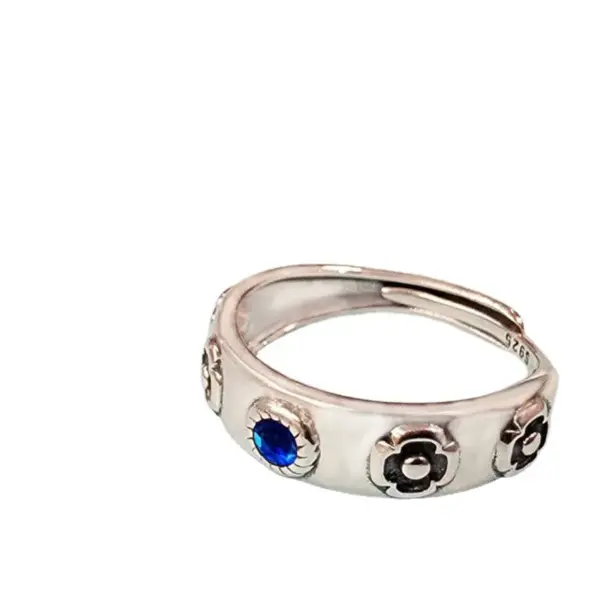 Wholesale Jewelry Simple Style Round Flower Copper Rhinestones Metal Inlay Rings