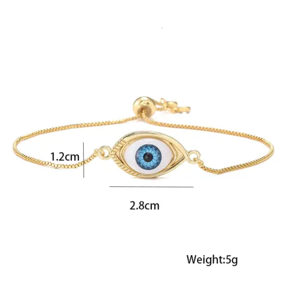 Wholesale Aogu Cross-border Supply Ins Wind Net Red Same Style Pull Adjustable Bracelet Devil Eye Element Ornament For Women