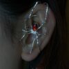 oly-b8318de2444e505ff0ed0e7619061ce1 Wholesale Cross-border Sweet Cool Spider Ear Hanging Puncture Ear Clip Dark Black Niche High-end Hot Girls Cold Wind Punk Earrings