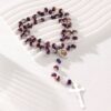 Wholesale Crystal Torus Cross Rosary Necklace
