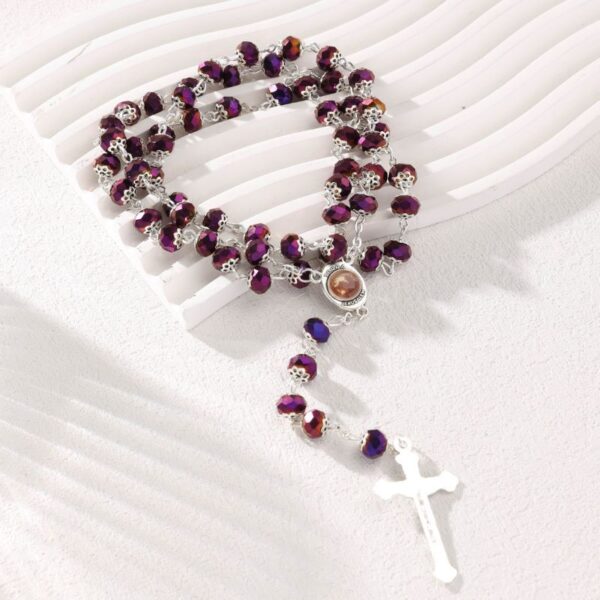 Wholesale Crystal Torus Cross Rosary Necklace