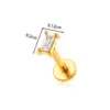 Wholesale Fashionable Geometric Stainless Steel Zircon Screw Ear Bone Studs Style Lip Studs Piercing Jewelry For Women