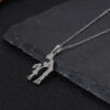 Wholesale European and American Cross-border Boys and Girls DIY Warm Mother and Daughter Pendant Necklace Mother's Day Gift Stainless Steel Titanium Steel Jewelry