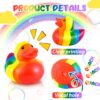 oly-b844b797e5580b44eb18dac451b61e0c Wholesale Cross-Border New Product Cute Rainbow Duck Swimming Pool Party Decoration Duck Desktop Ornaments Little Yellow Duck Holiday Gifts