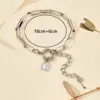 Real Gold Plated Smile Face Heart Shape Flower 304 Stainless Steel Casual Hip-Hop Waterproof Non Tarnish Bracelets