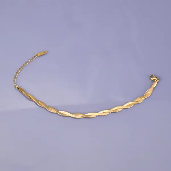 PVD Coated Real Gold Plated 18K Gold Ft 304 Stainless Steel Titanium Steel Casual Waterproof Non Tarnish 304 Stainless Steel Titanium Steel Bracelets