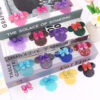 Wholesale New Loose Powder Cartoon Mickey Head Bow Bag Accessories Acrylic Pin Cute DIY Patch Accessories