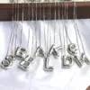 Wholesale Simple Style Classic Style Letter Copper Silver Plated Pendant Necklace In Bulk
