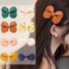 Wholesale Leather Bow Duckbill Hairpin Hairpin Simple Clip