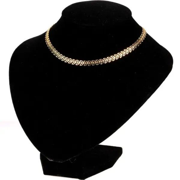 Wholesale Fashion New Fishbone Chain Hot-sale Real Gold Plated Color Preservation Sequin Copper Necklace Wholesale