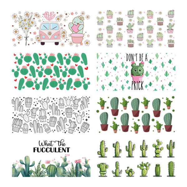 Wholesale Uv Transfer Sticker Glass Cup 16oz Cup UV DTF Wraps