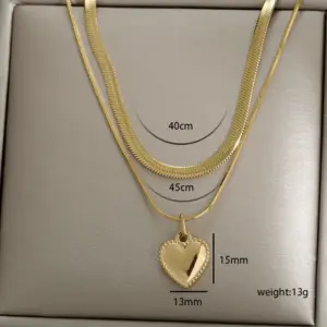 Double Layers Loving Heart / Gold