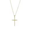 Retro Cross Stainless Steel Inlaid Zircon Necklace