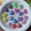 Wholesale UV Color Plated Straight Hole Love Beaded DIY