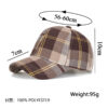 Wholesale Cross-border New British Plaid Baseball Cap Men's Fashion Casual Cap Outdoor Sunscreen Hat B1160