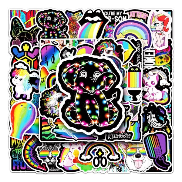 Wholesale 50 color notebook diy personality graffiti hand account scooter car motorcycle foreign trade decoration stickers