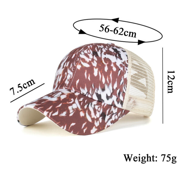 Wholesale Spring and summer new flame cross elastic net ponytail baseball cap cap sun hat sunshade cap B800