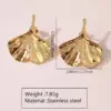 1 Pair Elegant Retro Sector Square Rhombus 304 Stainless Steel Imitation Gold Electroplating Ear Studs