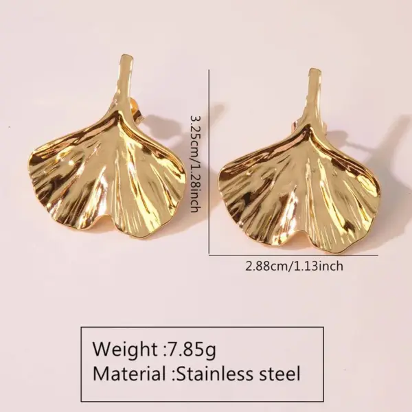 1 Pair Elegant Retro Sector Square Rhombus 304 Stainless Steel Imitation Gold Electroplating Ear Studs