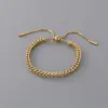 Wholesale Vintage Style Geometric 304 Stainless Steel 18K Gold Plated Stainless Steel Bracelets In Bulk
