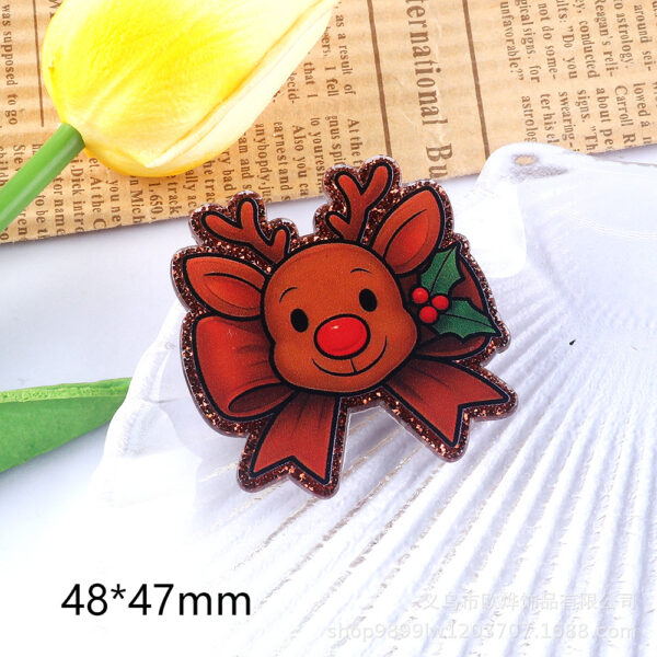 Wholesale Loose powder cartoon Christmas cute ornaments acrylic