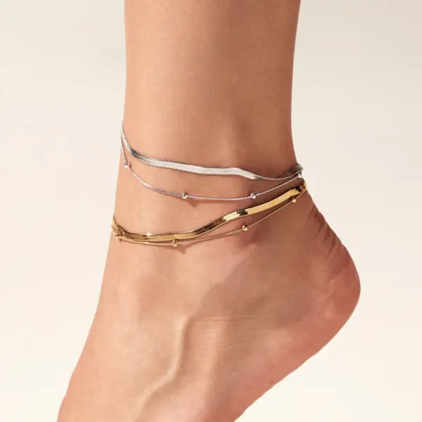 PVD Coated Real Gold Plated 16K Gold White Gold Plated Gold Plating Solid Color 304 Stainless Steel Titanium Steel Retro Waterproof Non Tarnish Bracelets Necklace