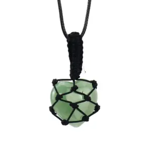 Black Woven Green Aventurine (2.5cm)
