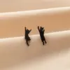 Wholesale PVD Coated 18K Gold Real Gold Plated Animal Cat 304 Stainless Steel Cute Basic Sweet Waterproof Non Tarnish Ear Studs