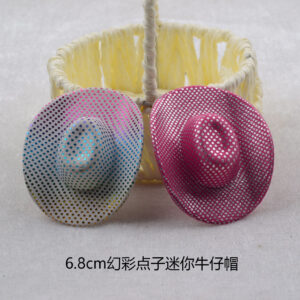 Wholesale Cross-border new pet hat keychain Amazon pet jewelry perfume holder western cowboy hat accessories