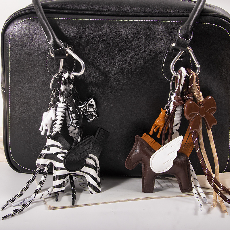 Wholesale Cute Pegasus pendant with braided rope key