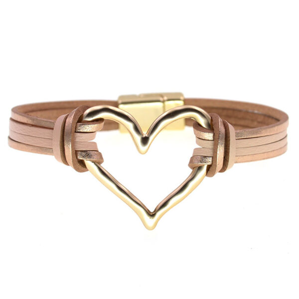 Wholesale Layered large heart-shaped women's bracelet