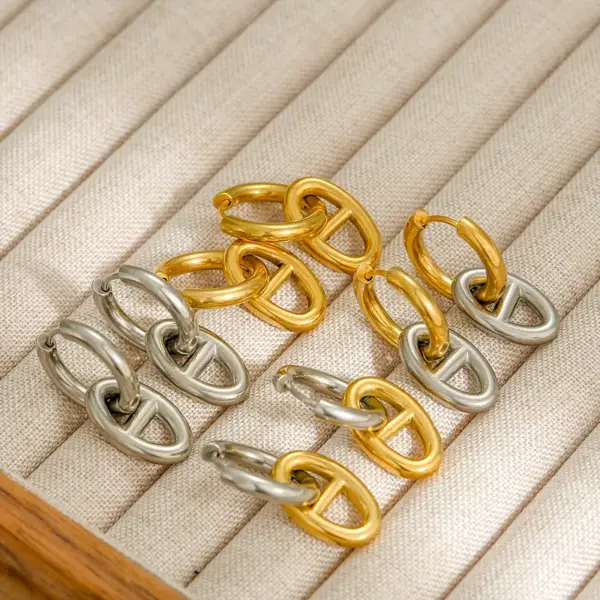 Ion Plating (IP) Geometric 304 Stainless Steel Basic Simple Style Waterproof Non Tarnish Drop Earrings