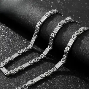 Steel Color Necklace 6mm*60cm / Stainless Steel S.STEEL