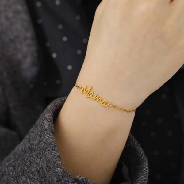 Wholesale Stainless steel bracelet women's mom English letter charm multi-layer bead chain Mother's Day holiday all-match commemorative gift